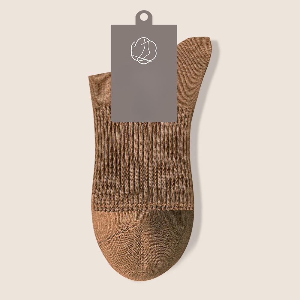 Herren Frühling und Herbst Neue Reine Baumwolle Antibakteriell Sport Reine Farbe In The Tube Baumwollsocken