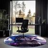 Jinx Printed Round Rug Carpet Chair Rug Area Rug Entryway Doormats,for Office Chair Living Room Bedroom Kitchen Room.