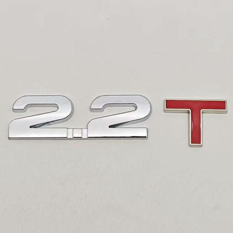 

1Pcs 2.0T 2.2T 2.4T 2.5T 2.8T 3.0T Premium Metal Car Sticker Side Fender Rear Trunk Emblem Badge Decals For Any Vehicle