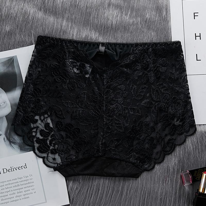 Hul sexy blonder dameundertøy hevet rumpe Sømløs gjennomsiktig trekant truser