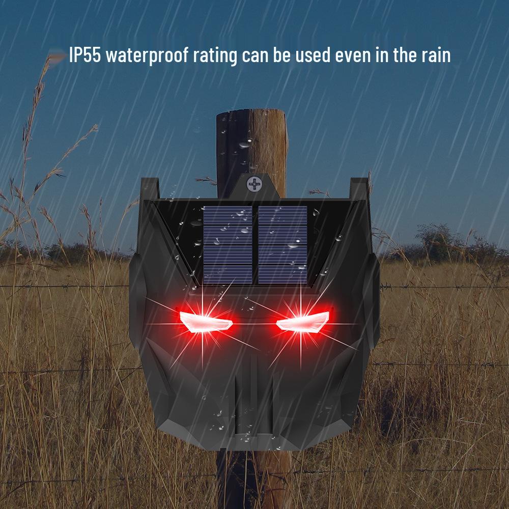 Solar-Powered Red Light Repellent for Rabbits, Wolves, Bears, Deer, and Weasels
