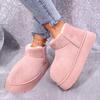 Fashion Women's Winter Warm Plush Snow Boots Thick Bottom Slip On Cotton Padded Shoes Woman 2025 New Non Slip Platform Ankle Botas Mujer