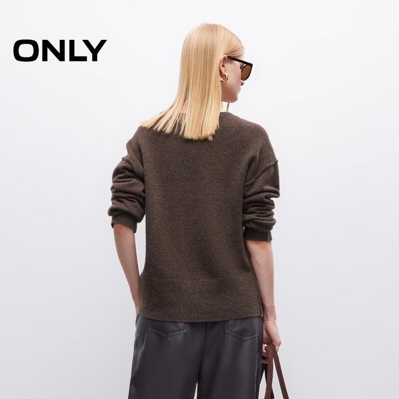 Only Women's 2025 Autumn V-Neck Wool Blend Loose Cardigan