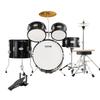 Kids Drum Set 5-Piece 16 in Beginner Children Drum Set with Throne Black