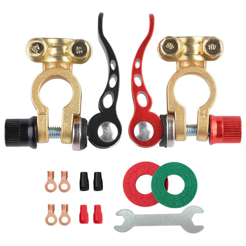 Vrchní svorky autobaterie Rychlé odpojení Svorky baterie Měděné kabelové oka Kabelová svorka Šroubové připojení Sada Auto Loď