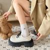 White British Style Retro Platform Small Leather Shoes Women's 2025 New Spring and Autumn French Heightening Mary Jane Love Single Shoes