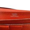 HERMES Long Wallet Tri-fold Epsom Bearn Dupri Purse Orange Epsom Women Used