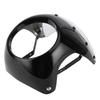 7in Headlight Fairing Wind Deflector Windshield Universal for Motorcycle(Glossy Black Transparent Lens )