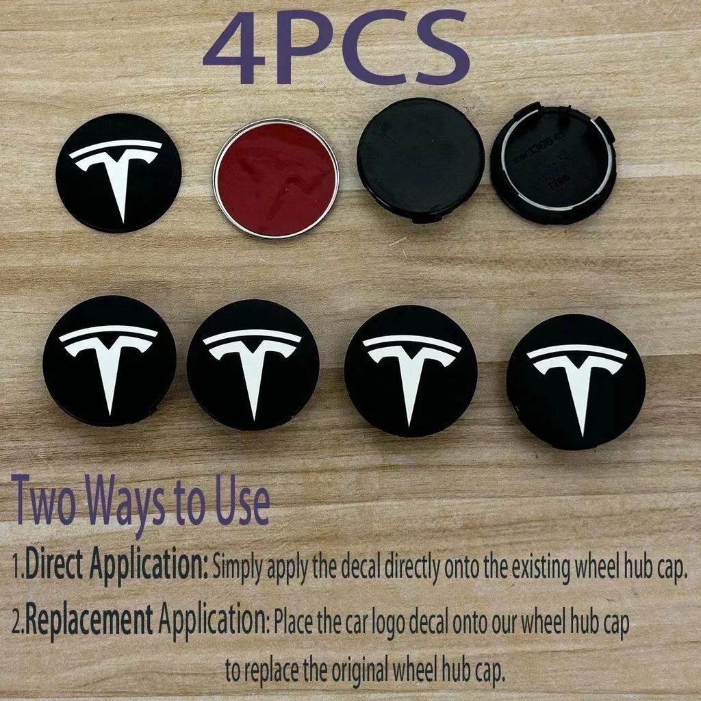 4pcs/set 56mm Tesla Model 3 Model Y Original Covers Hub Caps Wheel Center Caps for Tesla Model Y X S Original Auto Accessories