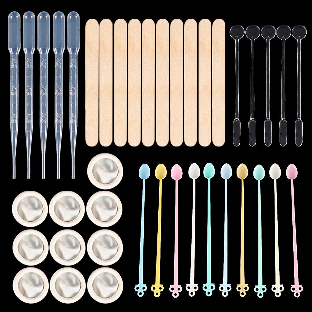 Resin Mixing Casting Tools Kit Set Measuring Cups Wooden Sticks Droppers Stirring Rod Spoon Finger Cot DIY Craft Jewelry Making