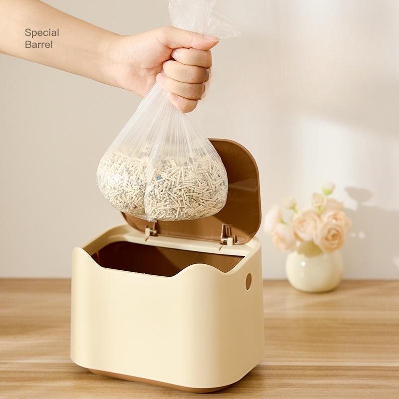 Katzeneinstreu Mülleimer Schaufel Spezieller Müllbeutel Katzeneinstreu Begleiter Katzenkot Eimer Push-Typ Fäkalien Reinigungsartefakt Zubehör