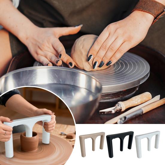 Pottery Ball Opener Reusable Pottery Art Tool Trident Pottery Base Bottom Guide Clay Shaping Tool for Ceramic Enthusiasts