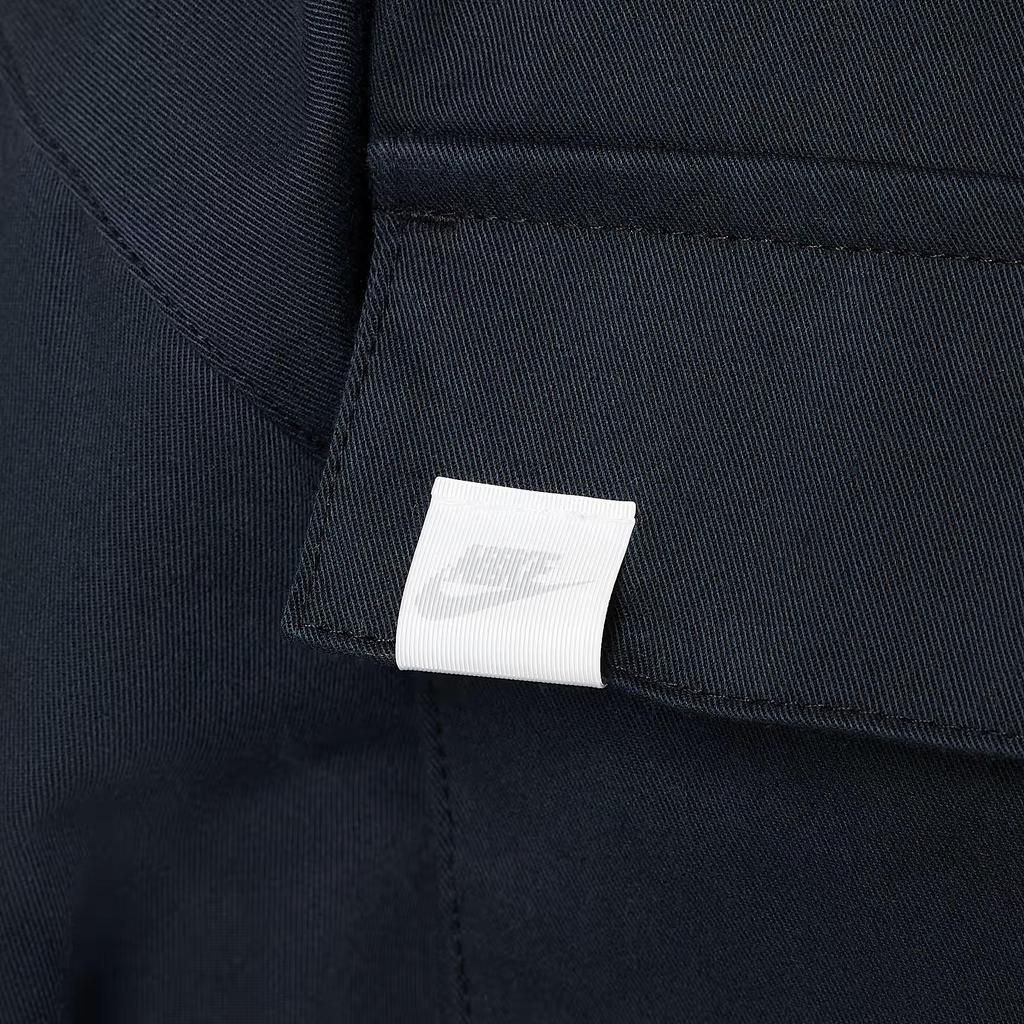 Nike Jacket Kids Logo Print Pocket Zipper Long Sleeve Kids Jackets Black FZ5552-010