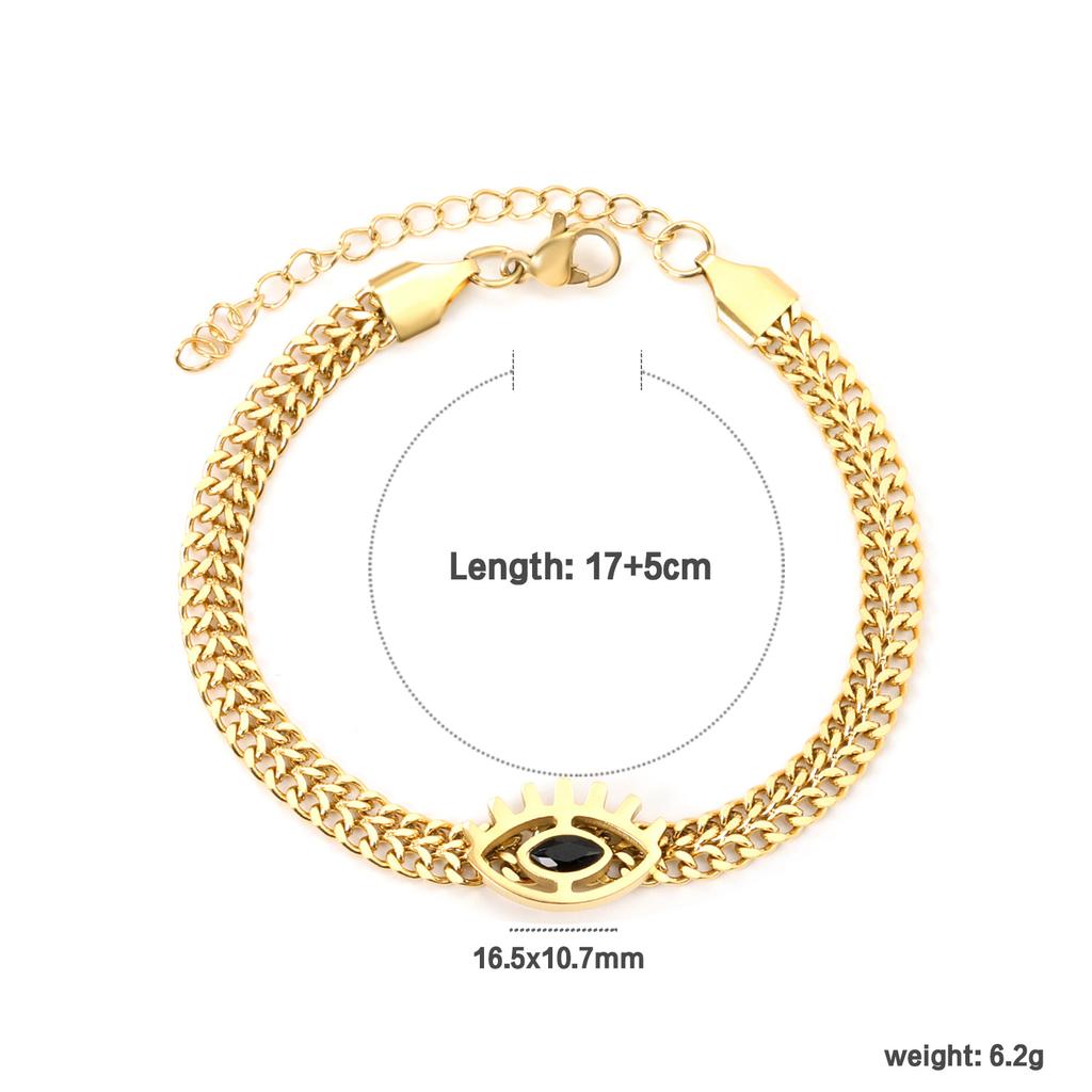 Mixed color love zircon bracelet wind design cherry shell bracelet 18k gold stainless steel bracelet