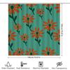 Bright Green Flower Print Shower Curtain Waterproof Home Decor Bathroom Accessories Fabric Shower Panels Orange Turquoise 72 X 8