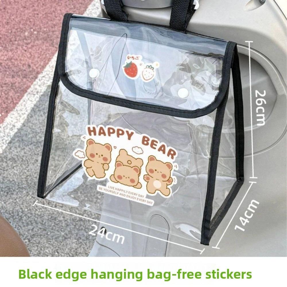 Universal Hanging Storage Bag Dustproof Waterproof Bike Hanging Bag Large Capacity Transparent Organizer Pouch