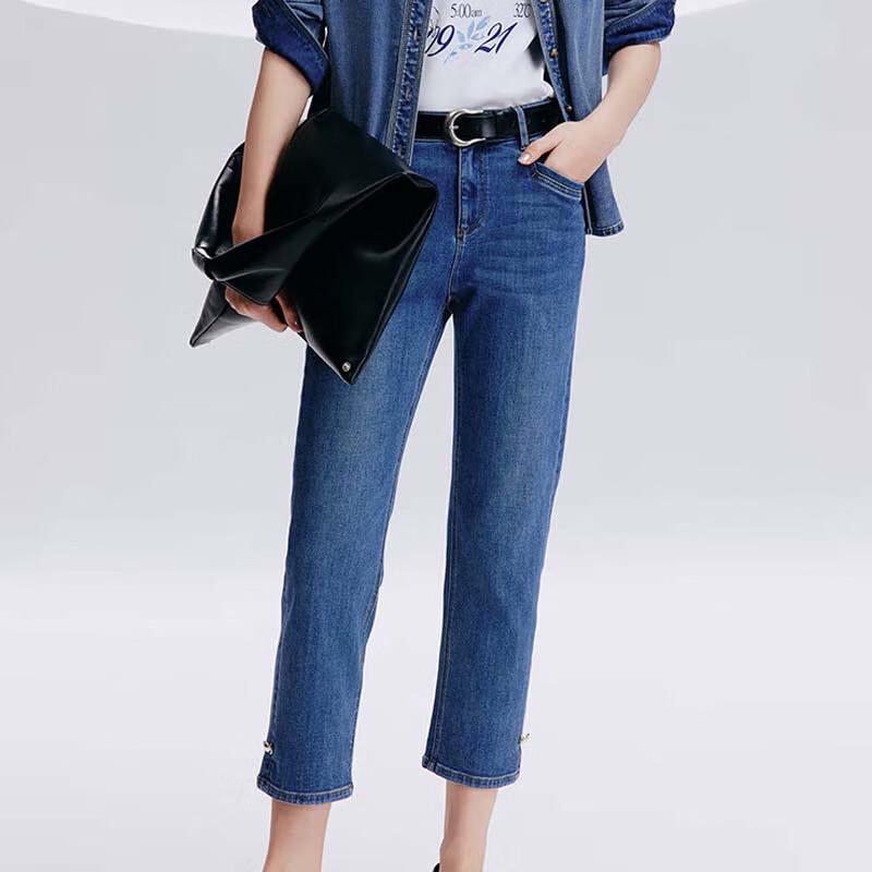 

JESSIE Women s Washed Slim Straight-Leg Jeans M