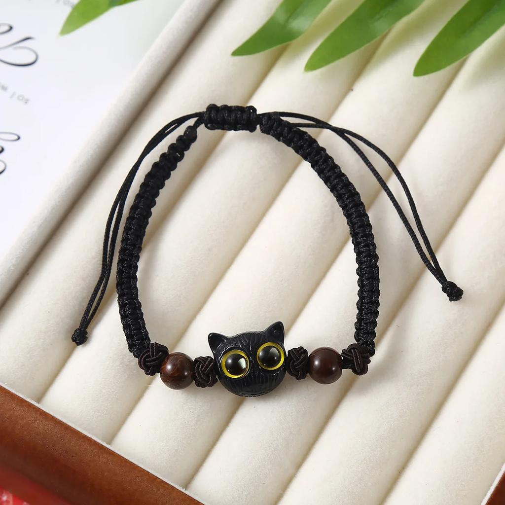 2026 Fashion Cheese Black Sesame Black Cat Bracelet Black and White Animal Couple Bracelet Party Jewelry Accessories Gifts 2026