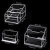 1/2/3PCS Clear Acrylic  Display Stand Transparents Desktop Organizer with Storage Shelf for Office Business Cards