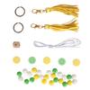Keychain Lemon Silicone Bead Keyring Key Chain 15mm Silicone Bead Tassel Set for Decoration