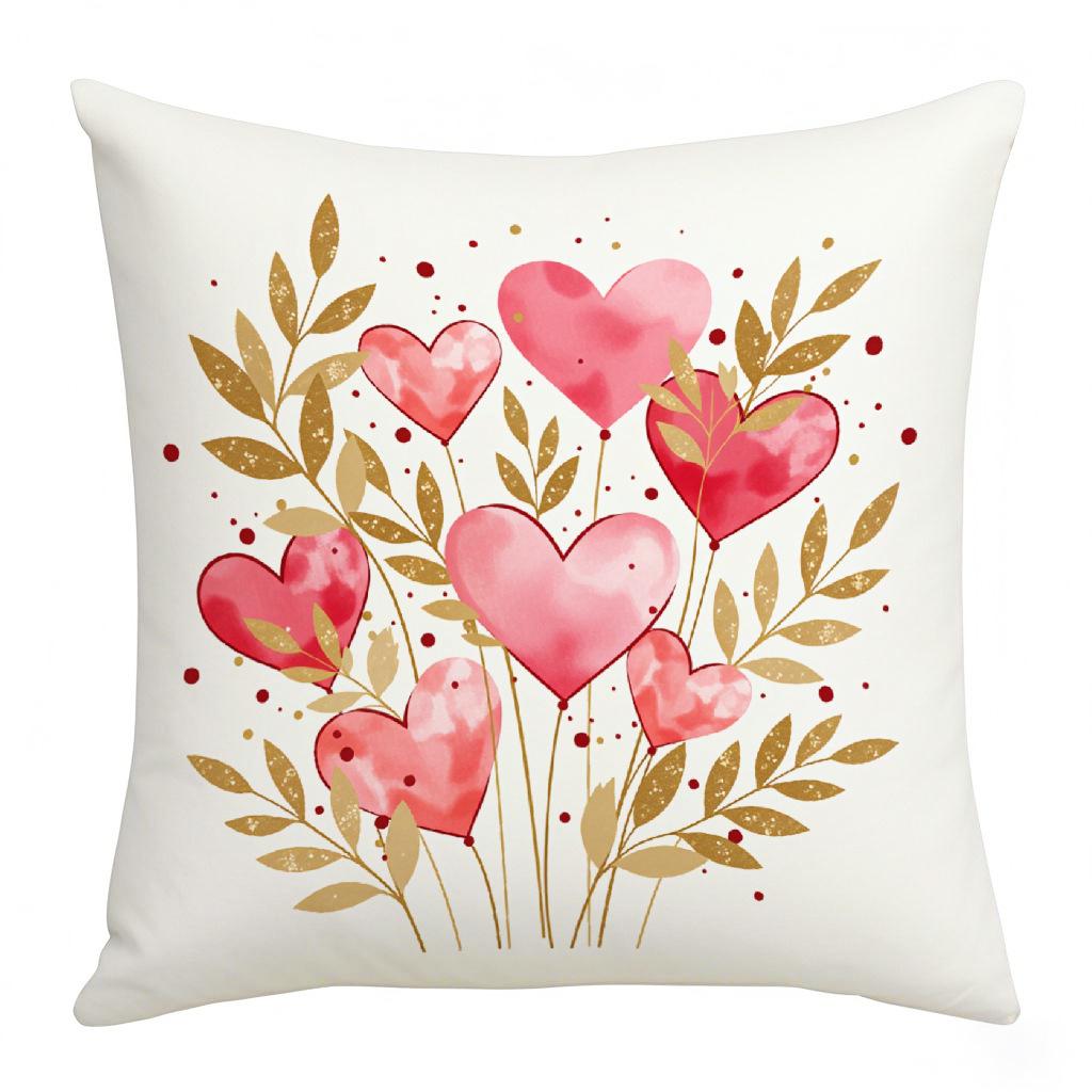Vikama Valentine'S Day Gift Cushion Set Owl And Love Sofa Bedroom Home Decoration Pillowcase Without Inner Core
