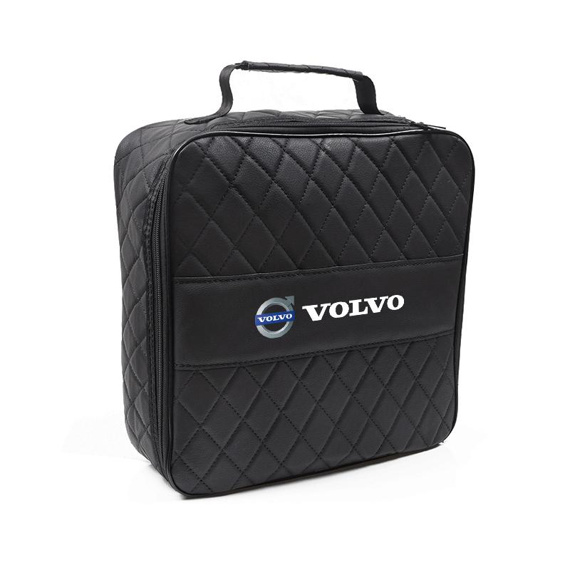 Car Boot Storage Handbag High-capacity Leather Tools Bag For Volvo XC90 V90 V60 XC60 V40 EC40 EX40 S80 S60 S90 C40 XC40 V70 XC70