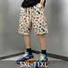 Men's Plus Size Streetwear Quick Dry Shorts, Elastic Waist Loose Breathable Summer Casual Shorts