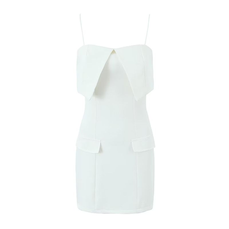 Vietnam Niche Style Silm Hip Spaghetti Straps Dress Tube Top