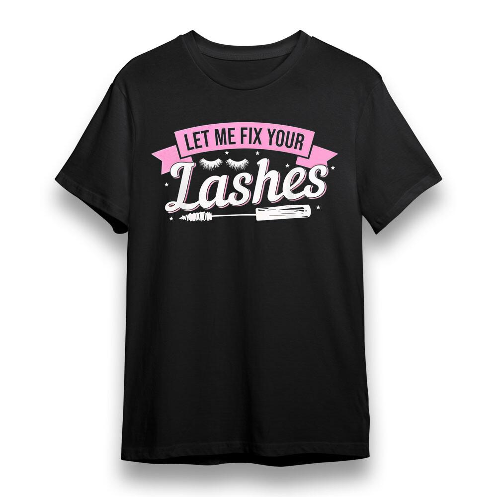 

Women s Plus Size T-shirt With Lash Artist Graphic Unisex Black 100% Cotton Tee L