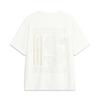 Li-Ning Comfortable Round Neck Casual Simple Loose Pullover Breathable Short Sleeve T-Shirt Men Tops Off-White AHSU627-3