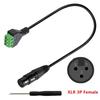 Compact Portable XLR Cable XLR Connector to 3 Pin Screw Terminal Cable for Live Recording and Performances Enduring