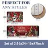 2Pcs Anti Fatigue Kitchen Rugs Christmas  Waterproof Non-Slip Thick Cushioned Kitchen Mat Heavy Duty Comfort Standing Mat for Kitchen