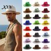 Cappello Invernale Caldo Unisex in Feltro di Lana Fedora, Panama con Fascia in Ecopelle, Accogliente Ampio Bordo Vintage Trilby per Donne Uomini Moda Autunnale Escursionismo Outdoor