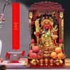 Estatua de Cerámica del Dios de la Riqueza y del Dios Marcial Guan Gong para Decoración del Hogar y la Oficina