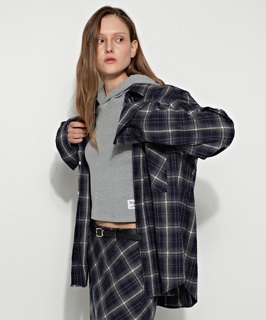 Beulaiteun Oversized Check Shirt Blue