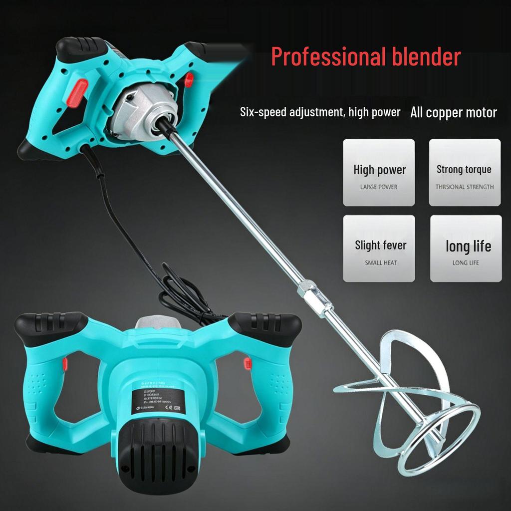 Handheld Electric Mixer for Paint, Cement, Putty, and Powder
