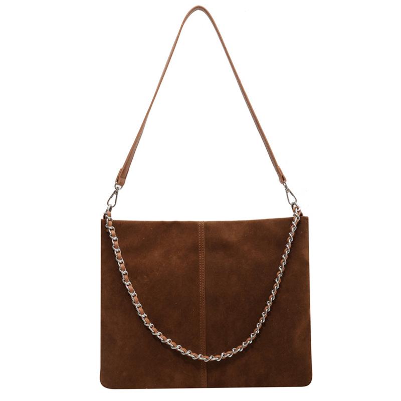 Large Capacity Bag Women's Autumn Versatile New Retro Matte Shoulder Messenger Bag Chain Tote Bag