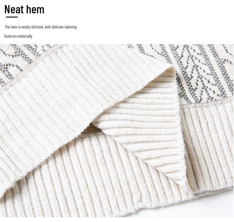 Herren Herbst Winter Zopfmuster Reißverschluss Pullover - Europäischer & Amerikanischer Stil