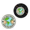 Green Circle/Heart-shaped Brooch Care for the Earth Lapel Pin Cartoon Enamel Pin