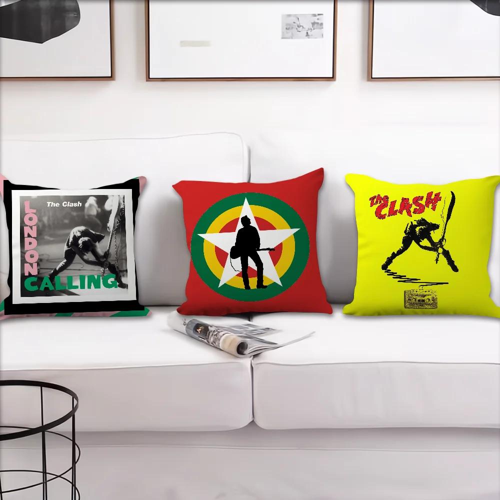 Cushion Cover Band Living Room Music Headboard Bedroom Office Cushion Cushion Sofa Nap Rock The Time Pillow C-Clash Case