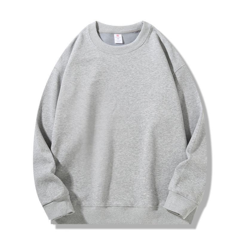 16-kleurige geborstelde katoenen fleece ronde hals casual hoodie voor koppels