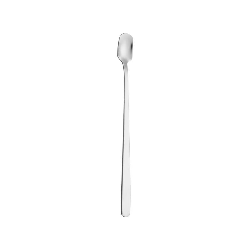 Stainless steel long handle stirring spoon milk powder coffee spoon dessert spoon creative golden small spoon small round spoon
