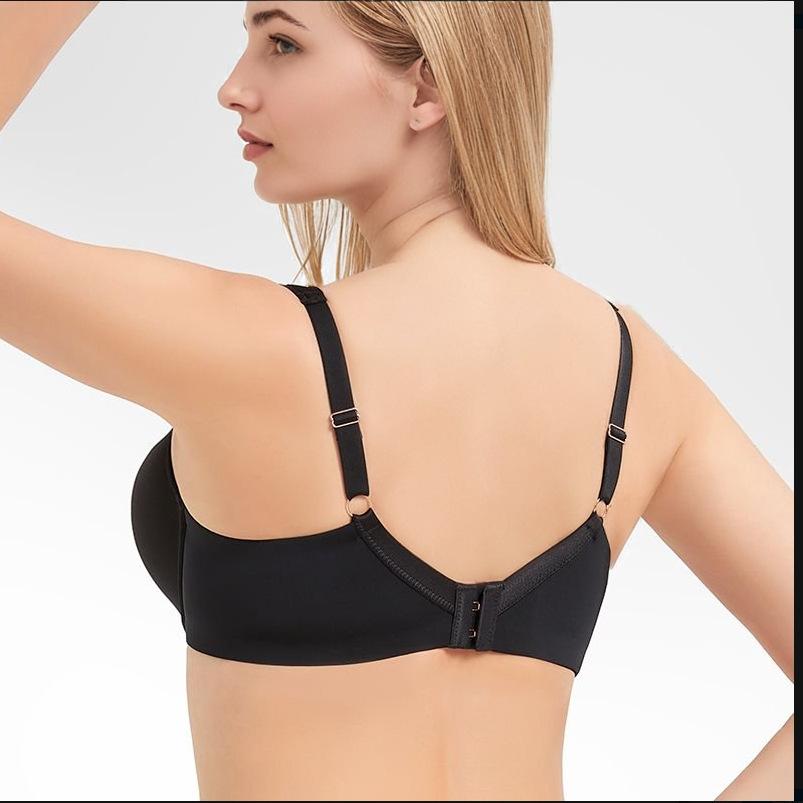 European and American Smooth Wide Shoulder Straps Full Cup Bra Comfortable Large Chest Small Anti-sagging Underwear