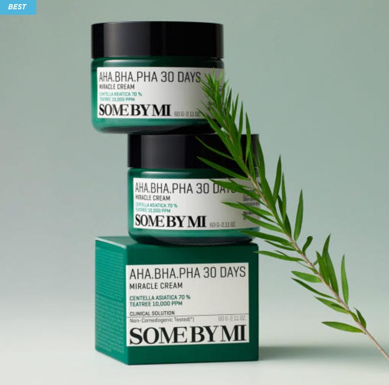 SOME BY MI Cremă Minune 30 Zile AHA BHA PHA 60g | Hidratant Exfoliant și Calmant