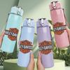 1PC Harley Davidson Motorcycle Text Print 750ml Colorful Plastic Sports Water Bottle Leakproof Pop Up Lid with Straw for Outdoor Work Home Use