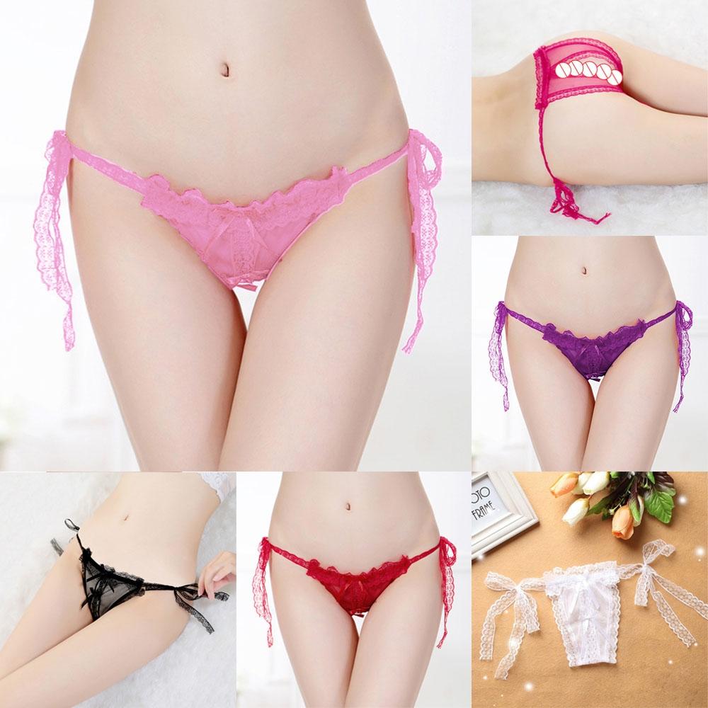 Sexy Sheer Thong Gstring Women's Lace Panties Open Crotchless Underwear