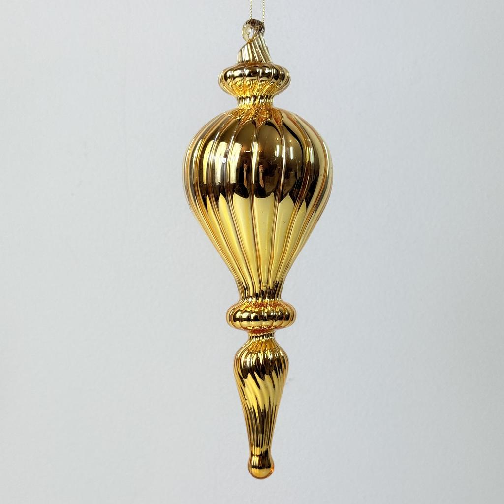 Premium gold glass bauble, Luxury collection 23x7.5x7.5 cm | 172346