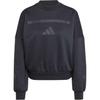 Z.N.E. Series Logo Printed Round Neck Long Sleeve Sweatshirt Soft Comfort Daily Sports Casual Top Women Black JE7855