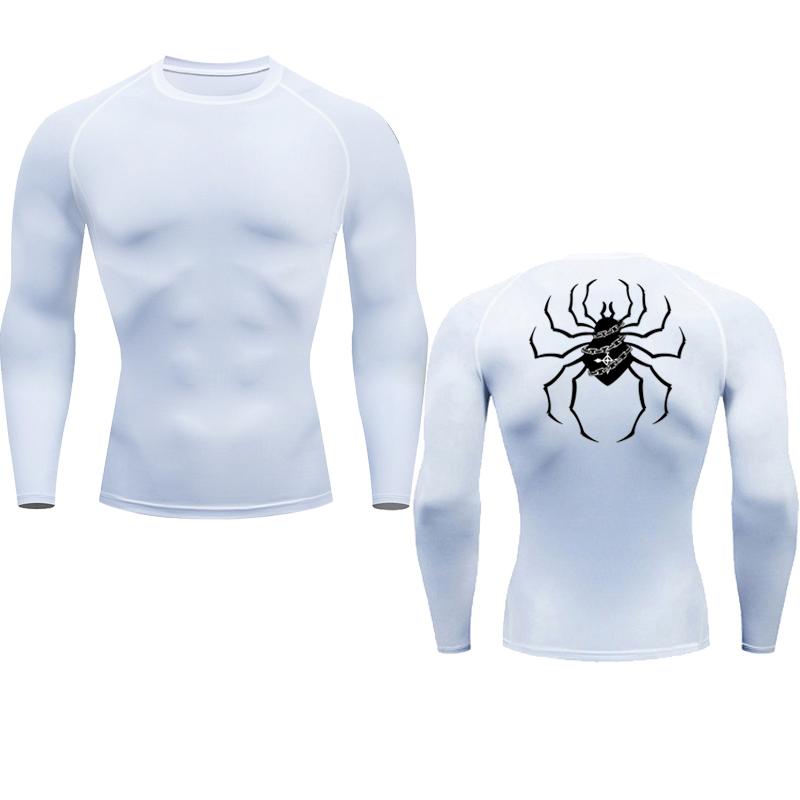 Anime Hunter X Hunter Kompressionsshirt Herren Spinne GYM Laufen Workout Thermounterwäsche Skifahren Eislaufen Joggen Basisschicht Shirt