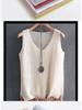 Canottiera T-shirt Estiva in Maglia di Seta Ghiacciata da Donna Taglie Forti